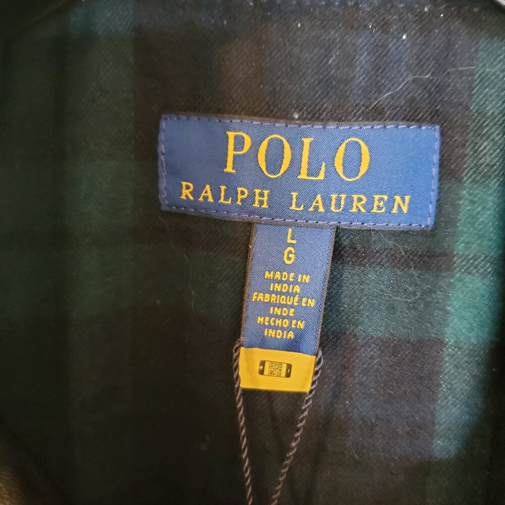 NWT Polo Ralph Lauren Men's Cafe Racer sheepskin leather jacket Polo Black Sz L - Picture 12 of 16